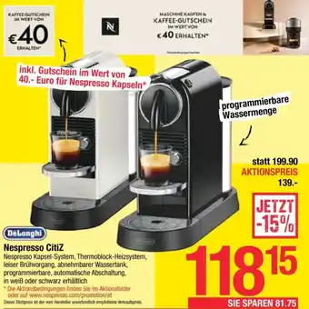 Maximarkt Nespresso Citiz Angebot