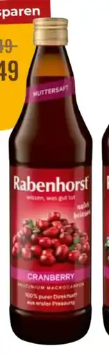 Martin Reformstark Rabenhorst Cranberry Purer Direktsaft Angebot