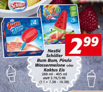 Strasser Markt Nestlé Schöller Bum Bum,Pirulo Wassermelone Oder Kaktus Eis 288 ml-405 ml Angebot