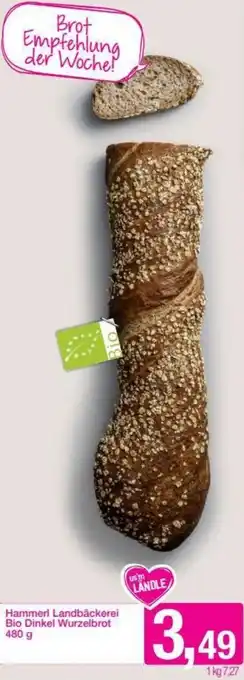 Sutterlüty Hammerl Landbäckerei Dinkel Welbrot 480g Angebot