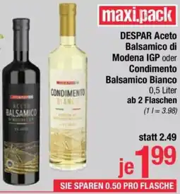 Maximarkt Aceto Balsamico di Modena IGP oder Condimento Balsamico Bianco Angebot
