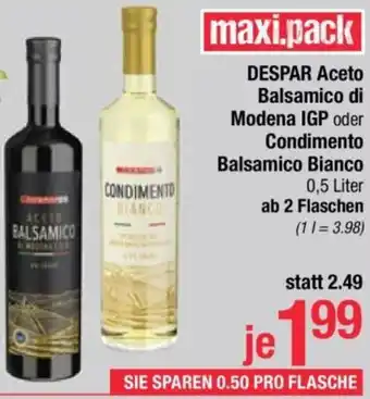 Maximarkt Aceto Balsamico di Modena IGP oder Condimento Balsamico Bianco Angebot