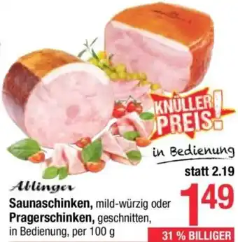 Maximarkt Saunaschinken oder Pragerschinken Angebot