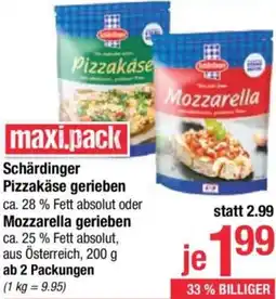 Maximarkt Pizzakäse gerieben Mozzarella Angebot