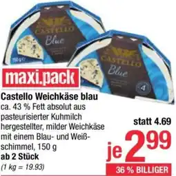 Maximarkt Castello Weichkäse blau Angebot