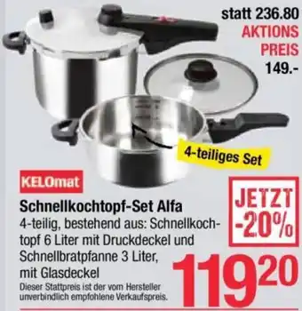 Maximarkt Schnellkochtopf-Set Alfa Angebot