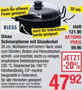 Maximarkt Schmorpfanne mit Glasdeckel Angebot