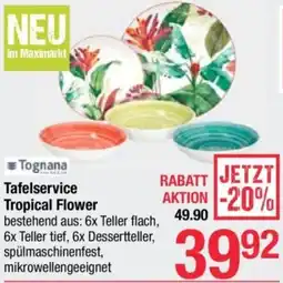 Maximarkt Tafelservice Tropical Flower Angebot