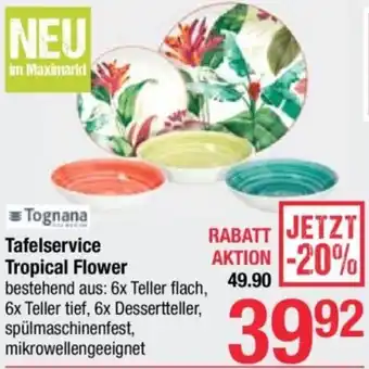 Maximarkt Tafelservice Tropical Flower Angebot