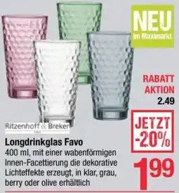Maximarkt Longdrinkglas Favo Angebot