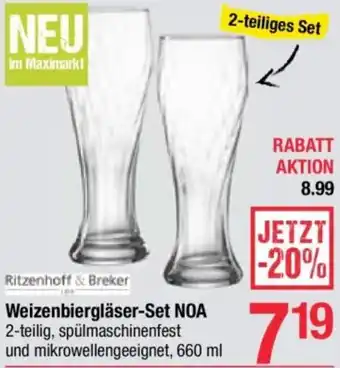 Maximarkt Weizenbiergläser-Set Angebot
