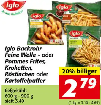 Strasser Markt Iglo Backrohr Feine Welle Oder Prommes Frites,Kroketten,Röstinchen Oder Kartoffelpuffer 600g-900g Angebot