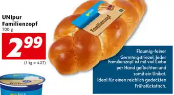 Strasser Markt Unipur Familienzopf 700 g Angebot