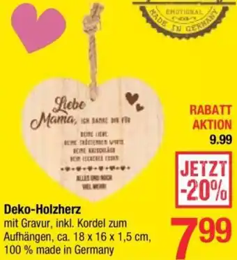 Maximarkt Deko-Holzherz Angebot