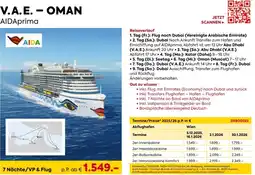 Billa Reisen V.a.e. oman aidaprima Angebot