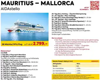 Billa Reisen Mauritius mallorca aidastella Angebot