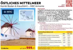 Billa Reisen Östliches mittelmeer kombi baden & kreuzfahrt - msc armonia Angebot