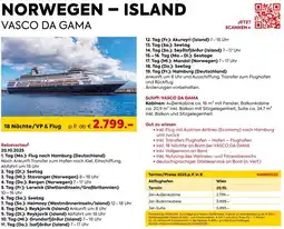 Billa Reisen Norwegen - island vasco da gama Angebot