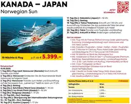 Billa Reisen Kanada - japan norwegian sun Angebot