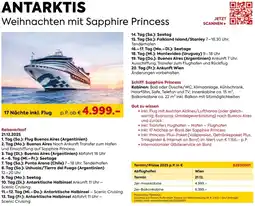 Billa Reisen Antarktis weihnachten mit sapphire princess Angebot