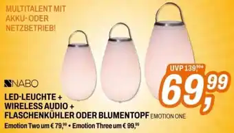 Expert Led-leuchte + wireless audio + flaschenkühler oder blumentopf Angebot