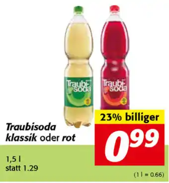 Strasser Markt Traubisoda Klassiki Oder Rot 1,5 l Angebot