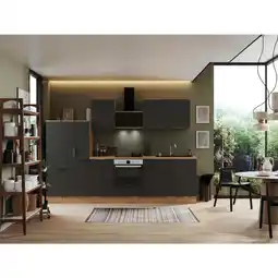 XXXLutz Küchenblock 310 cm in Grau, Eiche Artisan Angebot