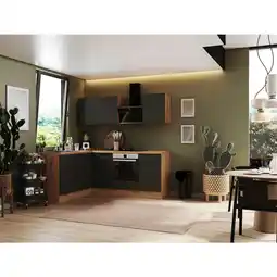 XXXLutz Eckküche 175/220 cm in Grau, Eiche Artisan Angebot