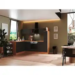 XXXLutz Eckküche 175/250 cm in Grau, Eiche Artisan Angebot