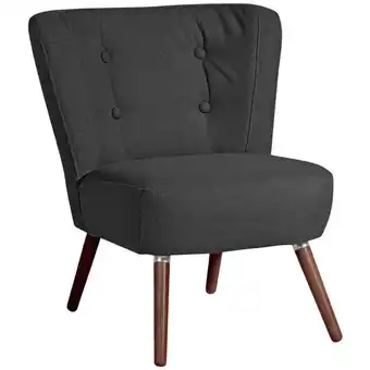 XXXLutz Sessel in Flachgewebe, Leinenoptik Schwarz Angebot