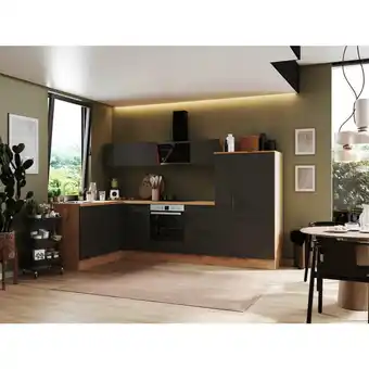 XXXLutz Eckküche 175/310 cm in Grau, Eiche Artisan Angebot