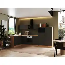 XXXLutz Eckküche 175/340 cm in Grau, Eiche Artisan Angebot