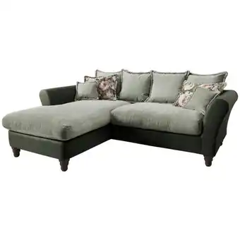 XXXLutz Ecksofa in Chenille, Mikrofaser Grün, Hellgrün Angebot