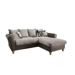 XXXLutz Ecksofa in Chenille, Mikrofaser Dunkelbraun, Hellbraun Angebot