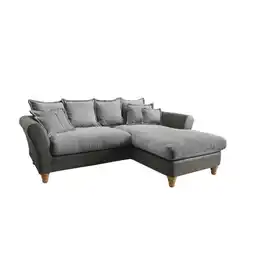 XXXLutz Ecksofa in Chenille, Mikrofaser Anthrazit, Grau Angebot