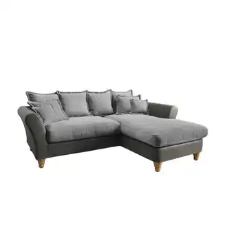 XXXLutz Ecksofa in Chenille, Mikrofaser Anthrazit, Grau Angebot