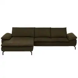 XXXLutz Ecksofa in Mikrofaser Dunkelgrün Angebot