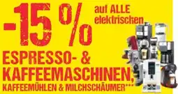 Maximarkt Auf alle elektrischen espresso- & kaffeemaschinen: kaffeemühlen & milchschäumer Angebot