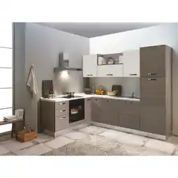 XXXLutz Eckküche 195/270 cm in Weiß, Ulmefarben Angebot