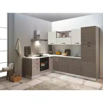 XXXLutz Eckküche 195/270 cm in Weiß, Ulmefarben Angebot