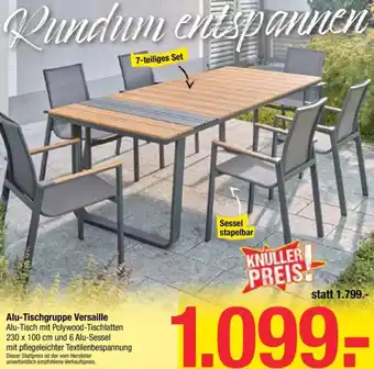 Maximarkt Alu-Tischgruppe Versaille Angebot
