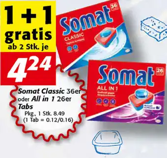 Strasser Markt Somat Classic 36er Oder All in 1 26er Tabs Angebot