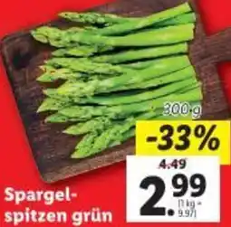 Lidl Spargel- spitzen grün Angebot
