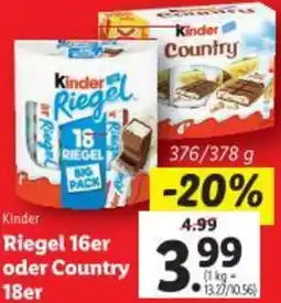 Lidl Riegel oder Country Angebot