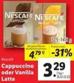 Lidl Cappuccino oder Vanilla Latte Angebot