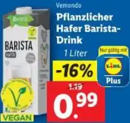 Lidl Pflanzlicher Hafer Barista- Drink Angebot