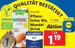 Lidl Pflanz-licher Bio Mandel Drink Angebot