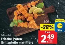 Lidl Frische Puten- Grillspieße mariniert Angebot