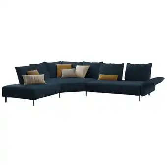 XXXLutz Ecksofa in Flachgewebe Blau Angebot