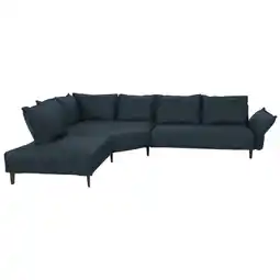 XXXLutz Ecksofa in Echtleder Dunkelblau Angebot